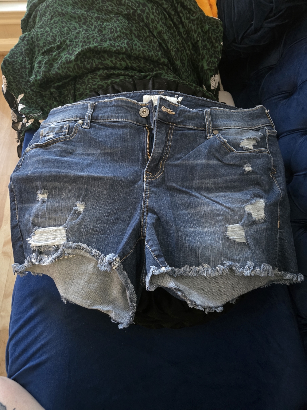 Torrid Distressed Denim Women’s Shorts - Blue